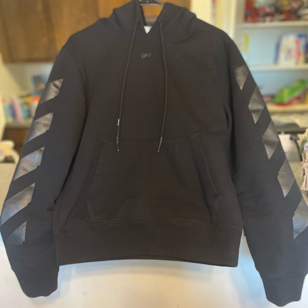 Mens black off-white hoodie